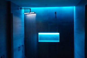 Douche italienne - LED Bleu