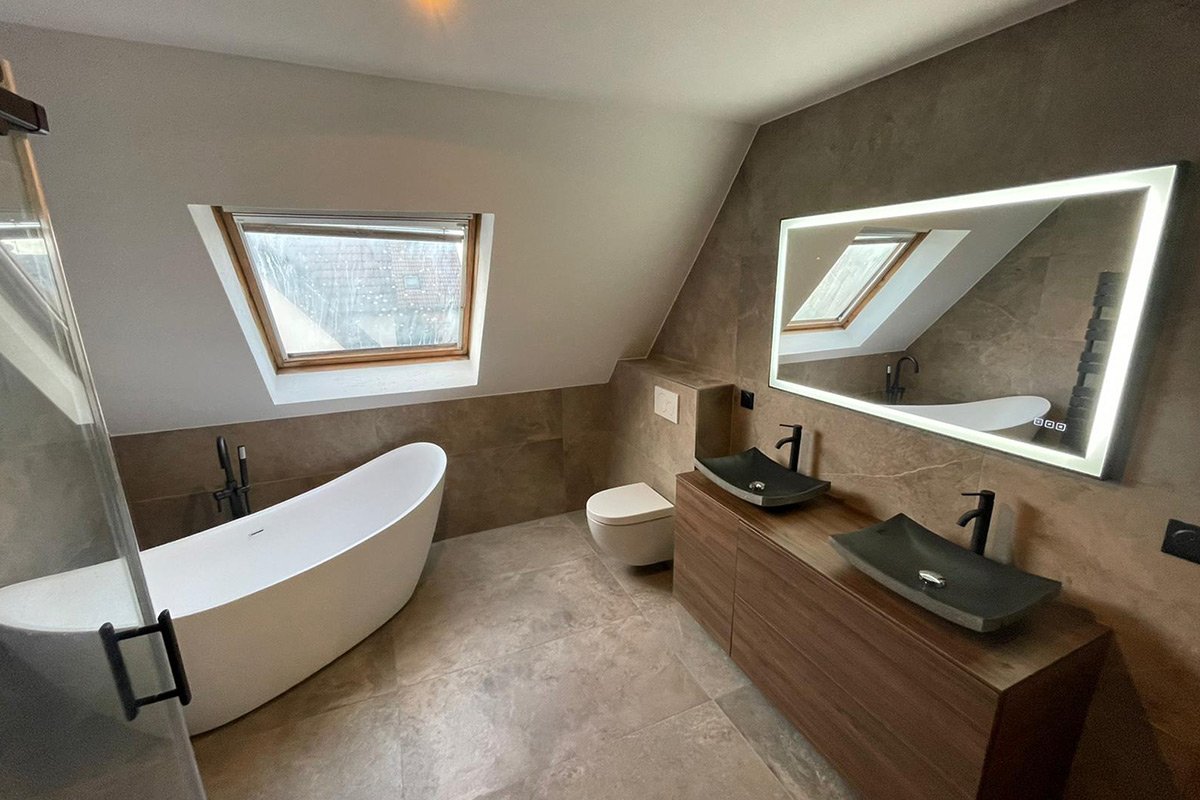 salle de bain & douche design - sous pente