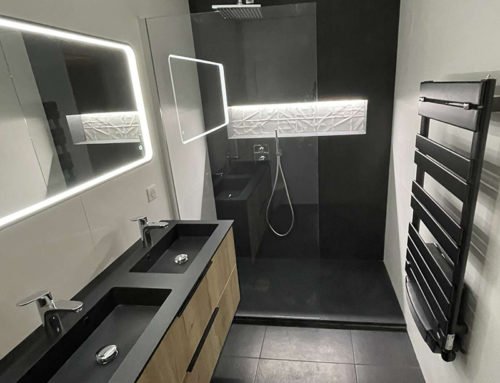Salle de Douche 5 | Design – Noire & Bois